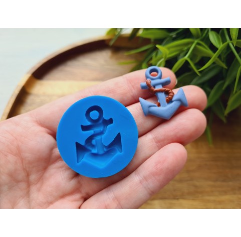 Silicone mold, Anchor, style 1, ~ 2*2.6 cm, H:0.4 cm