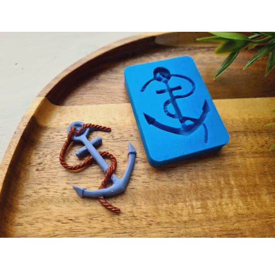Silicone mold, Anchor, style 2, ~ 3.3*4.8 cm, H:0.5 cm