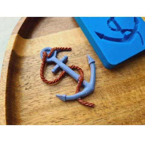 Silicone mold, Anchor, style 2, ~ 3.3*4.8 cm, H:0.5 cm