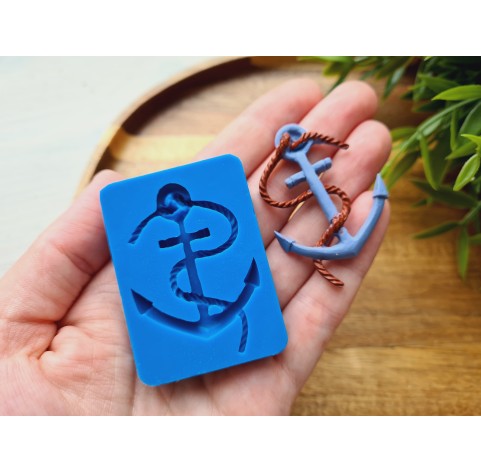 Silicone mold, Anchor, style 2, ~ 3.3*4.8 cm, H:0.5 cm