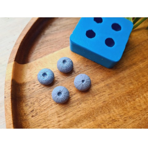 Silicone mold, Sea urchin, style 1, 4 elements, ~ Ø 1 cm, H:0.7 cm