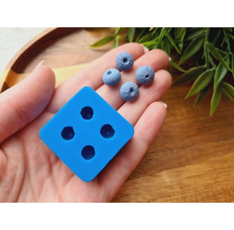 Silicone mold, Sea urchin, style 1, 4 elements, ~ Ø 1 cm, H:0.7 cm