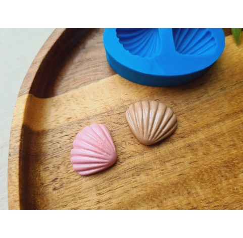 Silicone mold, Seashell, style 4, 2 elements, ~ 1.7*2 cm, H:0.6 cm