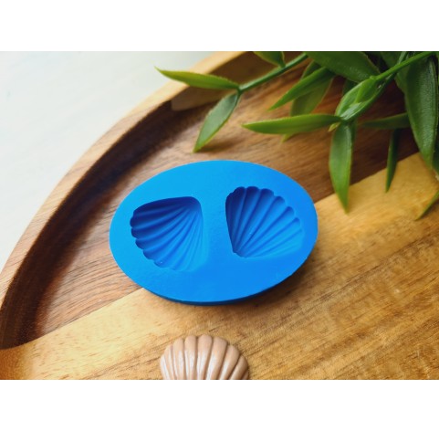 Silicone mold, Seashell, style 4, 2 elements, ~ 1.7*2 cm, H:0.6 cm