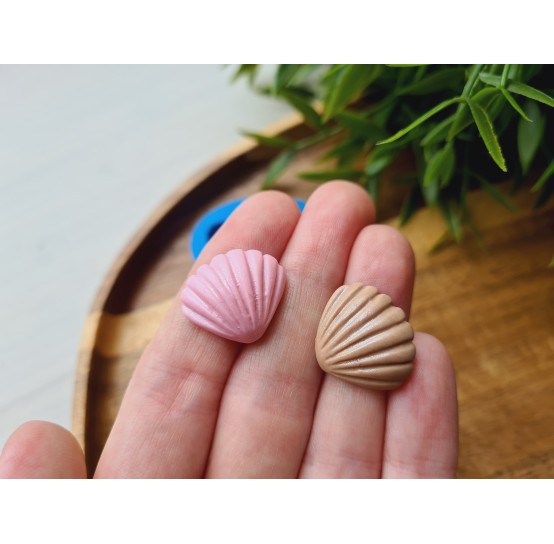 Silicone mold, Seashell, style 4, 2 elements, ~ 1.7*2 cm, H:0.6 cm