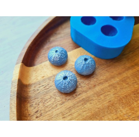 Silicone mold, Sea urchin, style 1, 3 elements, ~ Ø 1.4 cm, H:0.9 cm