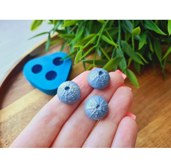 Silicone mold, Sea urchin, style 1, 3 elements, ~ Ø 1.4 cm, H:0.9 cm