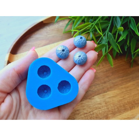 Silicone mold, Sea urchin, style 1, 3 elements, ~ Ø 1.4 cm, H:0.9 cm
