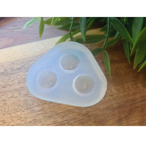 Silicone mold, Sea urchin, style 1, 3 elements, ~ Ø 1.4 cm, H:0.9 cm
