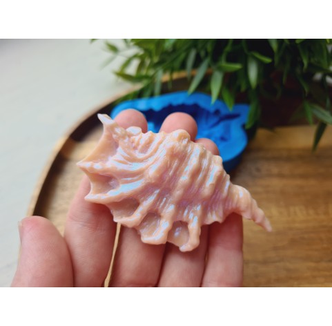 Silicone mold, Seashell, style 6, large, 2 elements, ~ 1.2-7.5 cm, H:0.6-1.6 cm