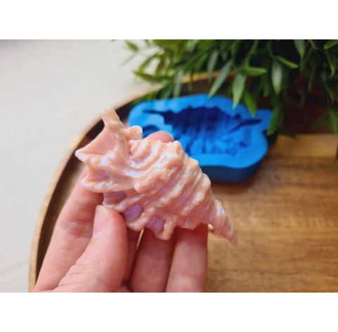 Silicone mold, Seashell, style 6, large, 2 elements, ~ 1.2-7.5 cm, H:0.6-1.6 cm