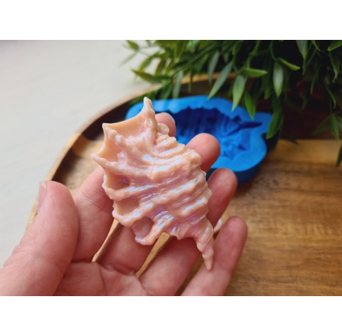 Silicone mold, Seashell, style 6, large, 2 elements, ~ 1.2-7.5 cm, H:0.6-1.6 cm