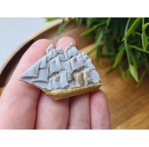 Silicone mold, Ship, ~ 3.1*4.6 cm, H:0.4 cm