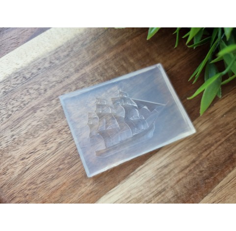Silicone mold, Ship, ~ 3.1*4.6 cm, H:0.4 cm
