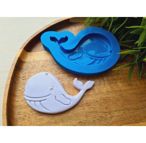 Silicone mold, Whale, ~ 4.1*7.6 cm, H:0.6 cm