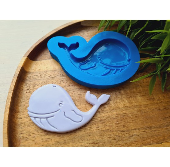 Silicone mold, Whale, ~ 4.1*7.6 cm, H:0.6 cm