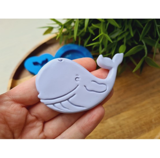 Silicone mold, Whale, ~ 4.1*7.6 cm, H:0.6 cm