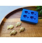 Silicone mold, Fish, style 3, 4 elements, ~ 1.4*2 cm, H:0.5 cm