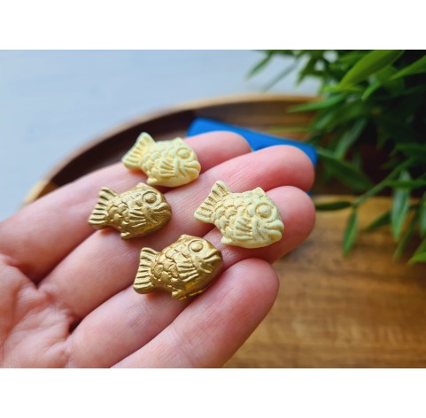 Silicone mold, Fish, style 3, 4 elements, ~ 1.4*2 cm, H:0.5 cm