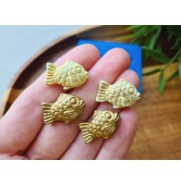Silicone mold, Fish, style 3, 4 elements, ~ 1.4*2 cm, H:0.5 cm