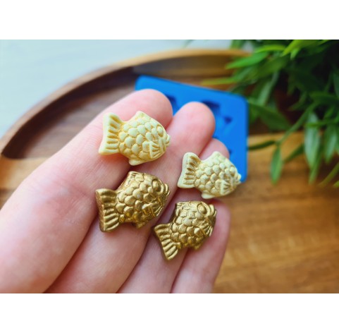 Silicone mold, Fish, style 3, 4 elements, ~ 1.4*2 cm, H:0.5 cm