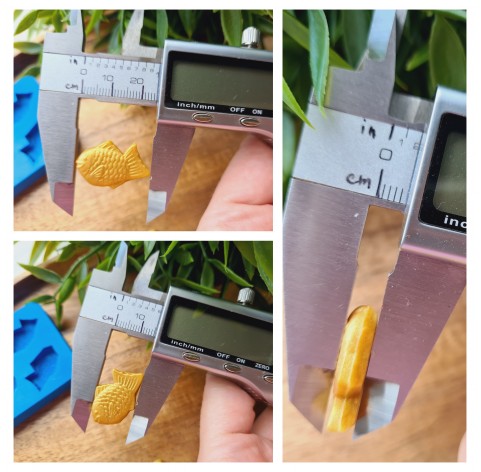 Silicone mold, Fish, style 4, 4 elements, ~ 1.5*2.5 cm, H:0.5 cm