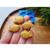 Silicone mold, Fish, style 4, 4 elements, ~ 1.5*2.5 cm, H:0.5 cm