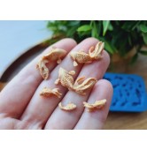 Silicone mold, Fish, style 6, 13 elements, ~ 0.5*2.3 cm, H:0.3-0.5 cm