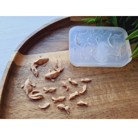 Silicone mold, Fish, style 6, 13 elements, ~ 0.5*2.3 cm, H:0.3-0.5 cm