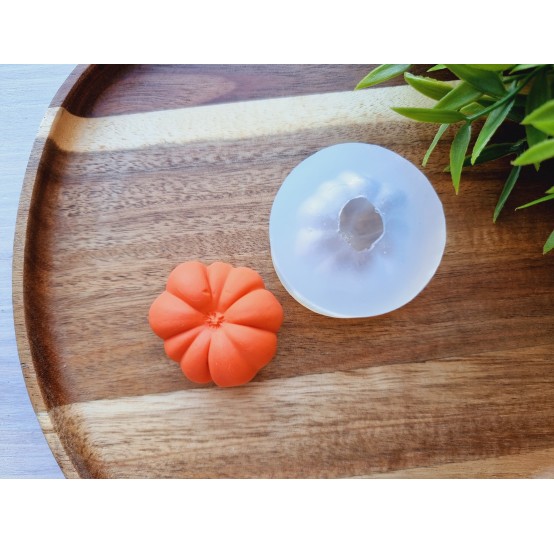 Silicone mold, Pumpkin, style 5, ~ Ø 3.5*3.8 cm, H:2.5 cm