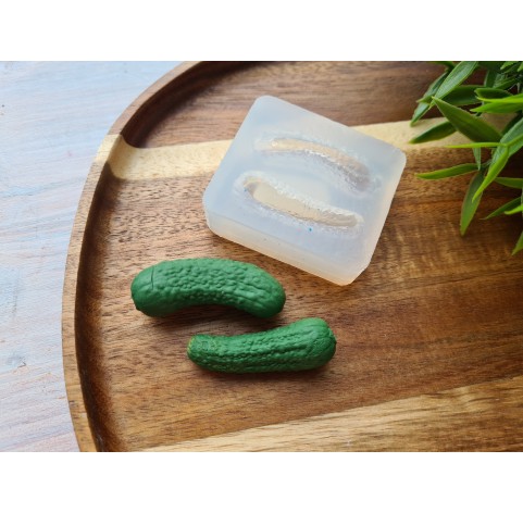 Silicone mold, Cucumber, style 5, 2 elements, ~ 1.7*4.5 cm, 1.4*4.2 cm, H:1.5 cm