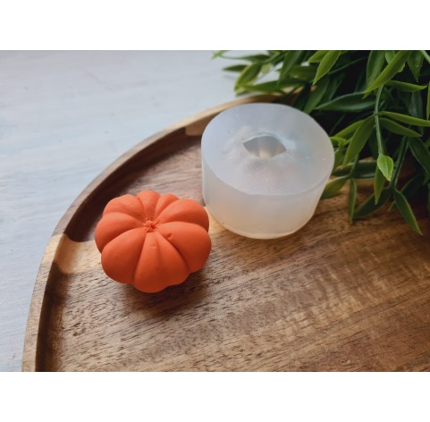 Silicone mold, Pumpkin, style 5, ~ Ø 3.5*3.8 cm, H:2.5 cm