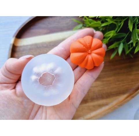 Silicone mold, Pumpkin, style 5, ~ Ø 3.5*3.8 cm, H:2.5 cm