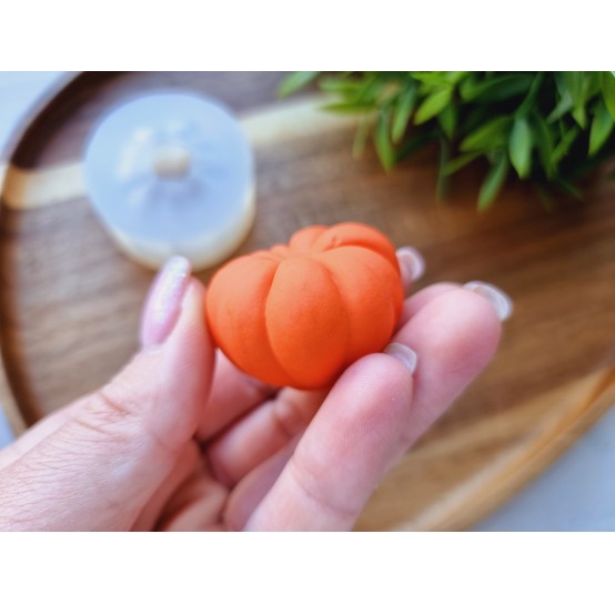 Silicone mold, Pumpkin, style 5, ~ Ø 3.5*3.8 cm, H:2.5 cm