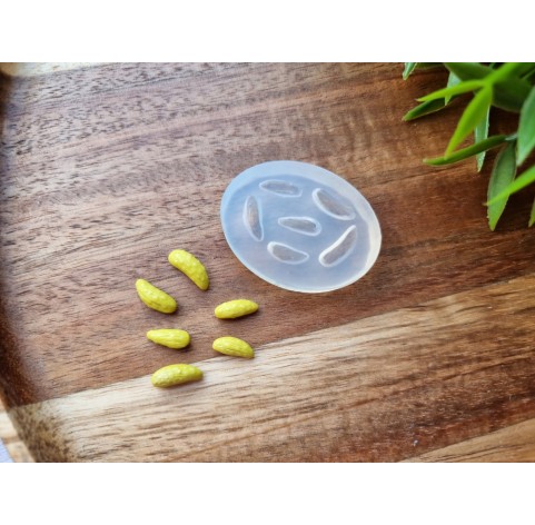 Silicone mold, Cucumber, style 4, mini, 6 elements, ~ 0.9-1.1 cm, H:0.2-0.4 cm