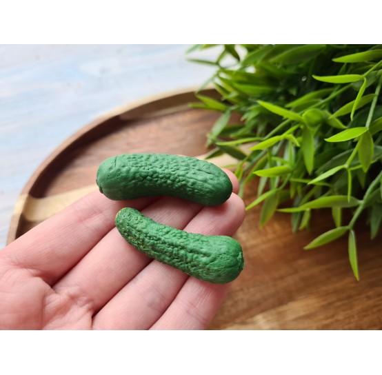 Silicone mold, Cucumber, style 5, 2 elements, ~ 1.7*4.5 cm, 1.4*4.2 cm, H:1.5 cm