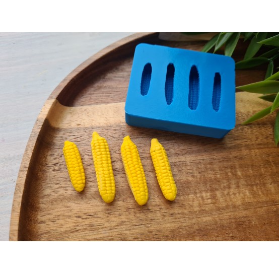 Silicone mold, Corn, 4 elements, ~ 2.6-3.5 cm, H:0.6-0.8 cm