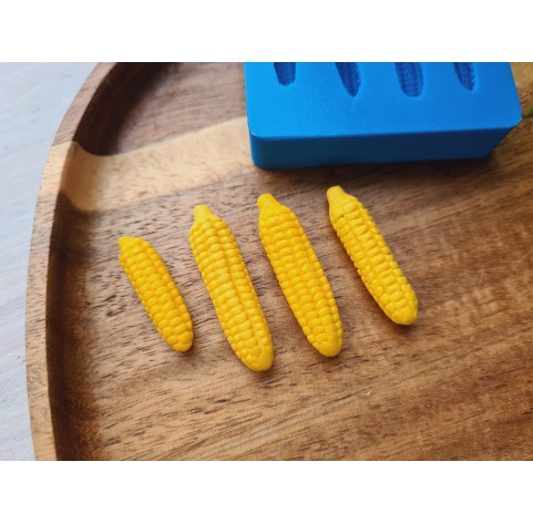 Silicone mold, Corn, 4 elements, ~ 2.6-3.5 cm, H:0.6-0.8 cm