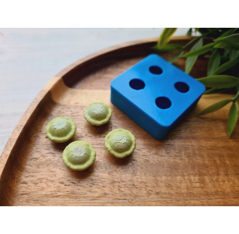 Silicone mold, Patisson, 4 elements, ~ Ø 1.4 cm, H:0.9 cm