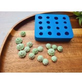 Silicone mold, Pattypan squash, scale 1:6, style 2, 6 elements, ~ Ø 1-1.3 cm, H:0.6-0.9 cm
