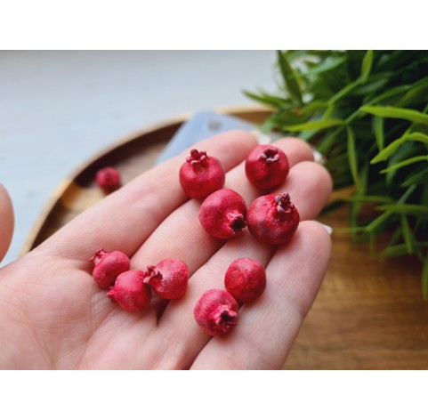 Silicone mold, Pomegranate, scale 1:6, style 3, 15 elements, ~ Ø 0.9-1.2 cm, H:0.9-1.3 cm