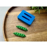 Silicone mold, Pea pod, style 3, 2 elements, ~ 1*4.3 cm, H:0.8 cm