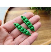 Silicone mold, Pea pod, style 3, 2 elements, ~ 1*4.3 cm, H:0.8 cm