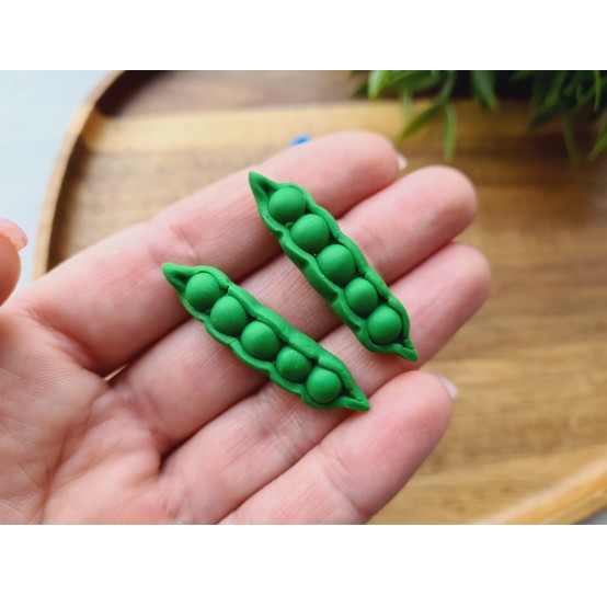Silicone mold, Pea pod, style 3, 2 elements, ~ 1*4.3 cm, H:0.8 cm