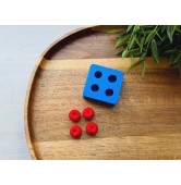 Silicone mold, Tomato, scale 1:6, style 2, 4 elements, ~ Ø 1.3 cm, H:1 cm