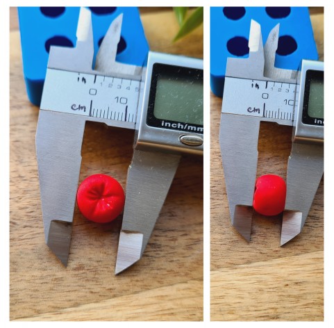 Silicone mold, Tomato, scale 1:6, style 2, 4 elements, ~ Ø 1.3 cm, H:1 cm