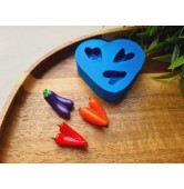 Silicone mold, Vegetable set, style 4, 3 elements, ~ 1.3-2.5 cm, H:0.8-1.2 cm