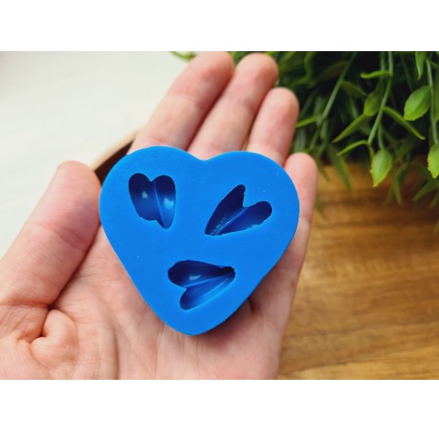 Silicone mold, Vegetable set, style 4, 3 elements, ~ 1.3-2.5 cm, H:0.8-1.2 cm