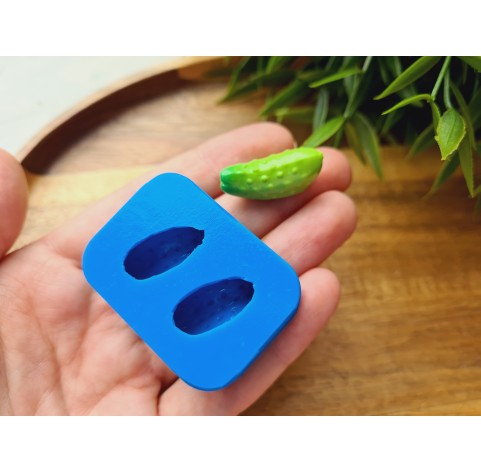 Silicone mold, Cucumber, style 7, 2 elements, ~ 2.6*1 cm, H:1 cm