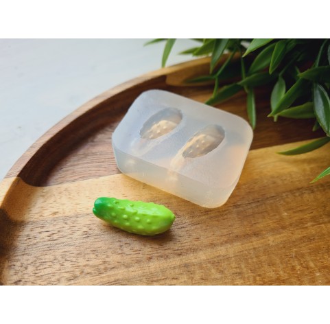 Silicone mold, Cucumber, style 7, 2 elements, ~ 2.6*1 cm, H:1 cm